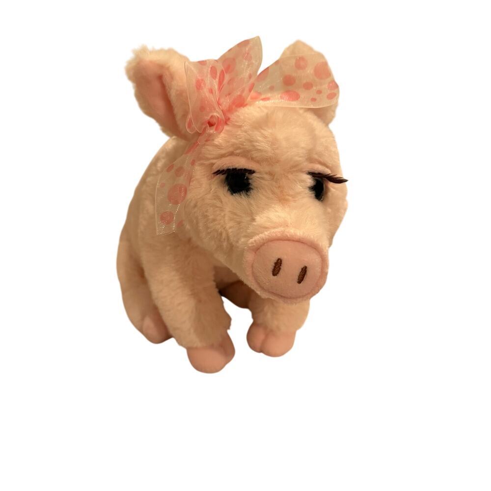 The Petting Zoo Lash'z Collection Pretty Pink Pig Plush With Eyelashes 14''
